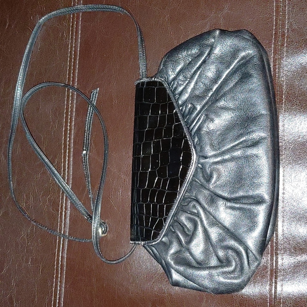 Memorial  Day Sale Only Vintage Fendi Croc Embossed Leather Crossbody with COA
